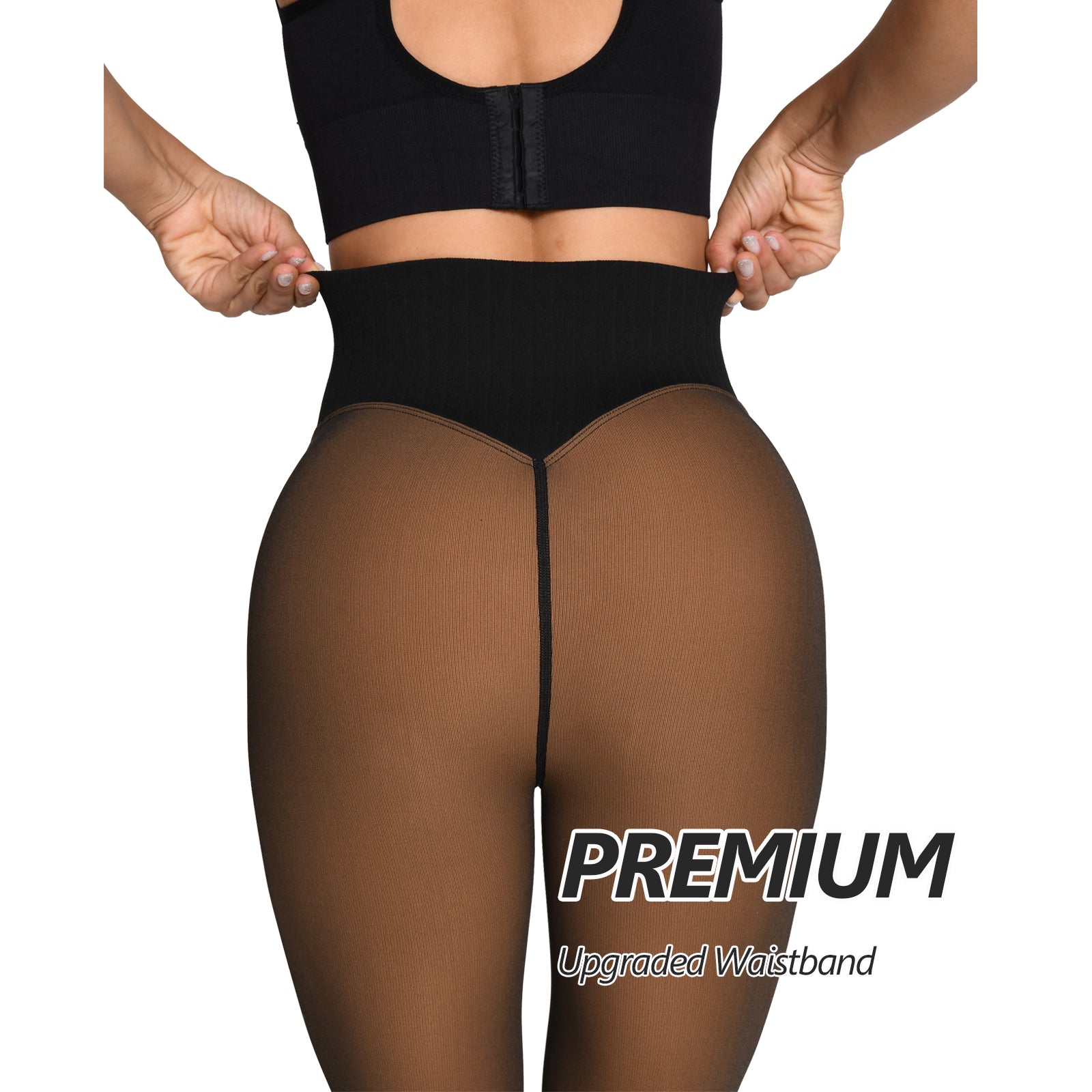 OUFALI One-Seam & 4 Shades Fleece Lined Tights