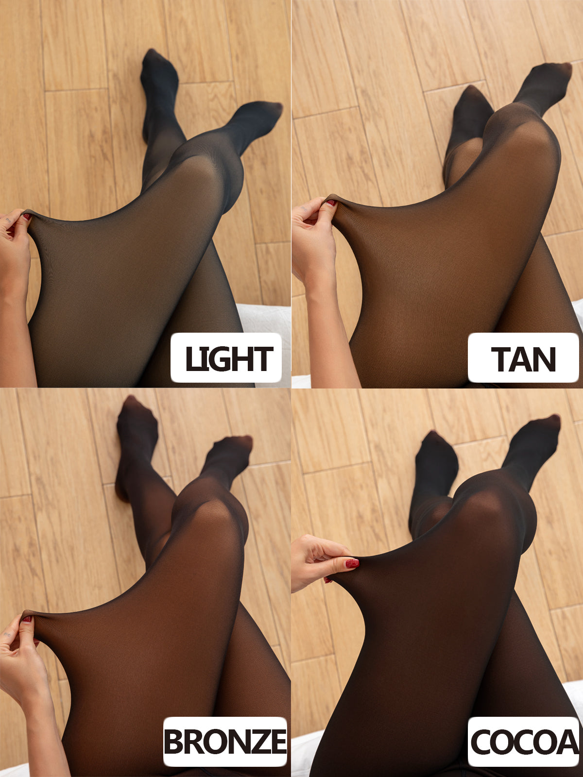 OUFALI One-Seam & 4 Shades Fleece Lined Tights
