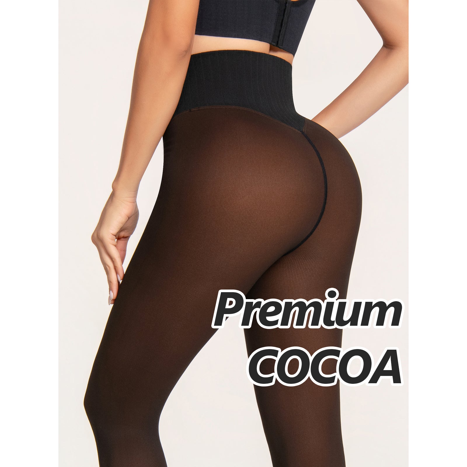 OUFALI One-Seam & 4 Shades Fleece Lined Tights