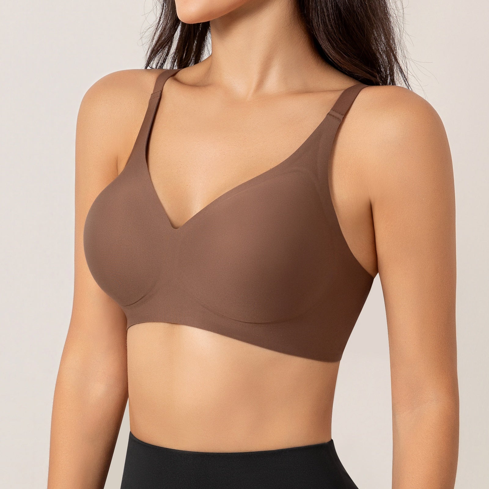 OUFALI Wireless Jelly Bras Women Comfortable Bra No Underwire Seamless Bras Full Coverage